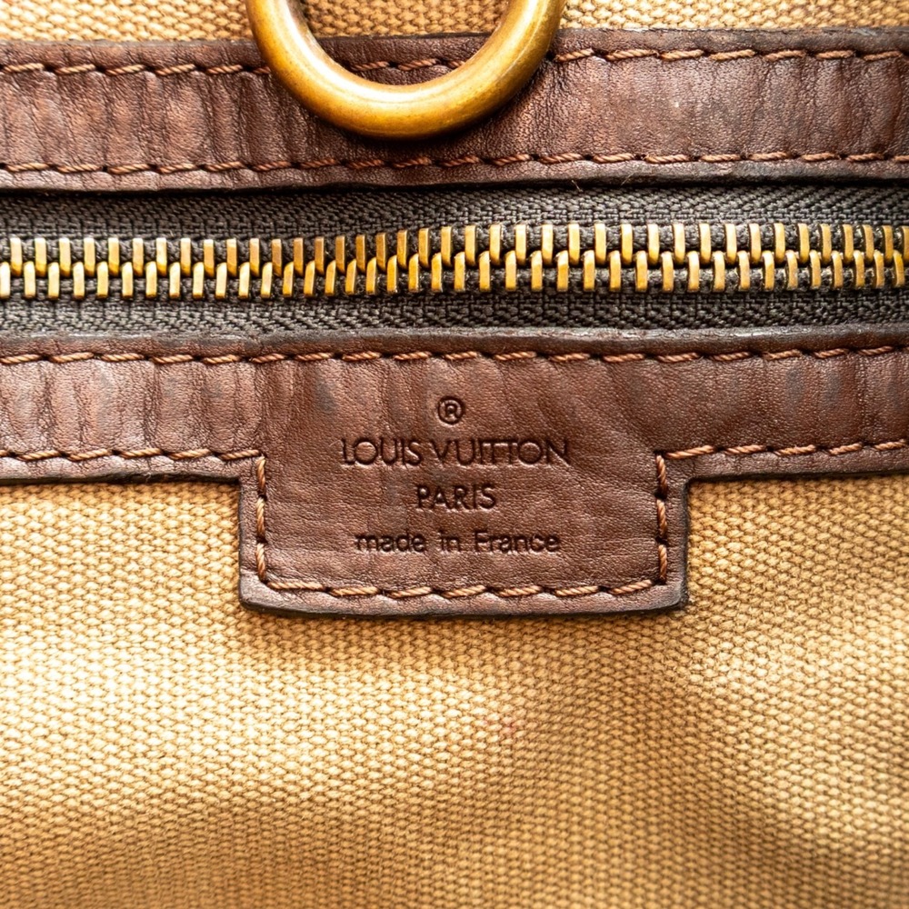 Louis Vuitton Utah Mohicon Tote Bag Dark Brown Leather Shoulder Bag Large France - Picture 12 of 15